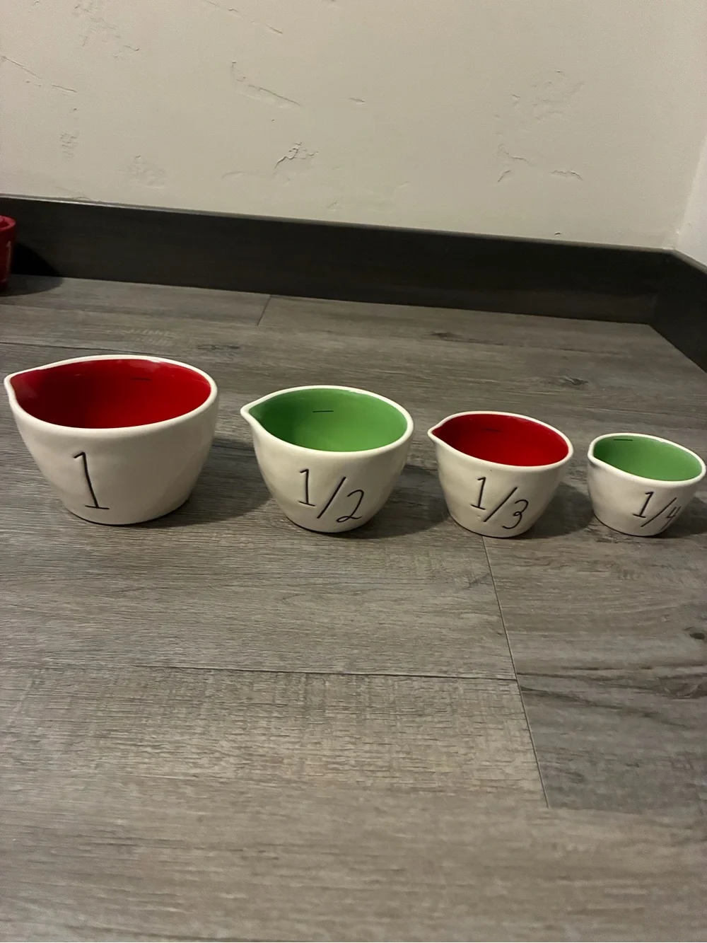 Rae Dunn snoopy Christmas double sided measuring cups